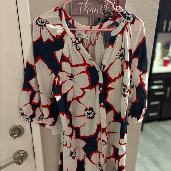 Sonoma Dresses & Skirts - Sonoma White and Red Floral dress